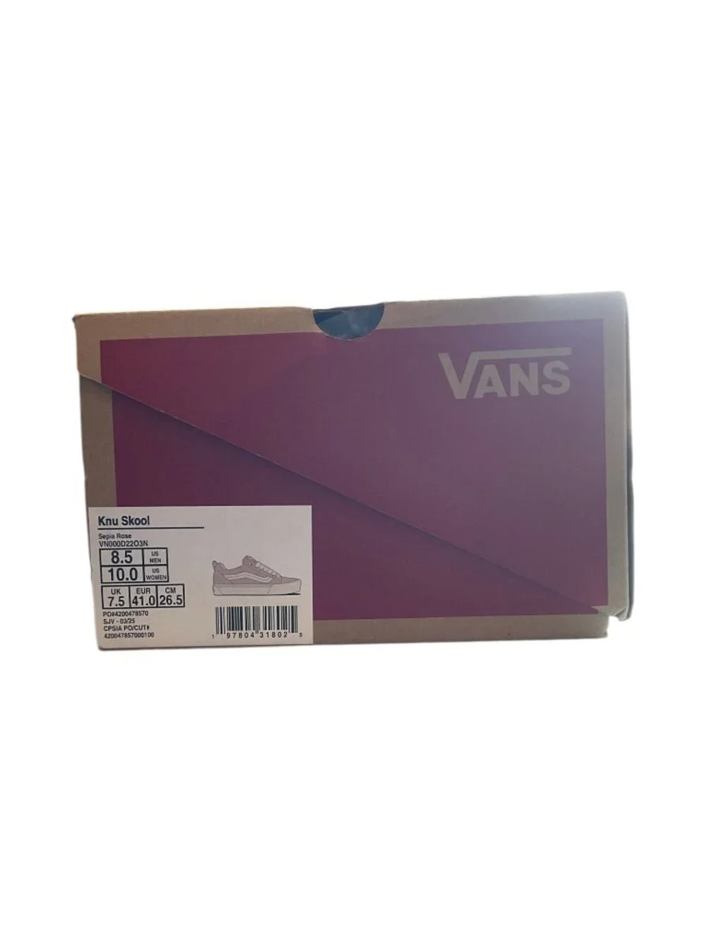 Vans Knu Skool Pink Suede Shoes Size 10
